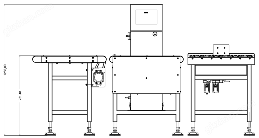 膨化玉米饲料25kg自动检重仪称重分选机